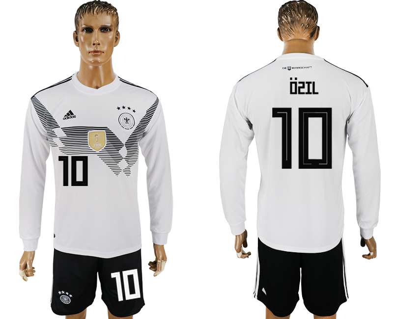 Maillot de foot GERMANY LONG SLEEVE SUIT #10 OZIL  2018 FIFA WOR
